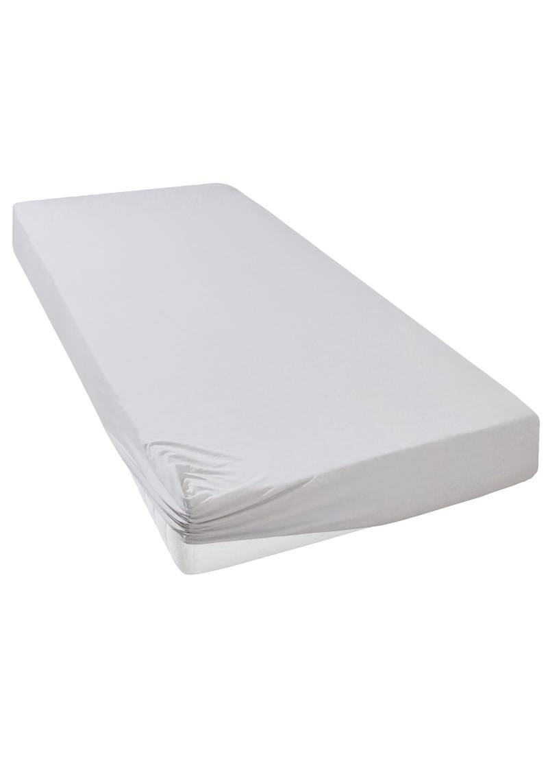 my home Spannbettlaken "Strawberry in Gr. 90x200, 140x200 oder 180x200 cm" für Matratzen bis 18cm Höhe, Spannbetttuch, Baumwollmischung von My Home