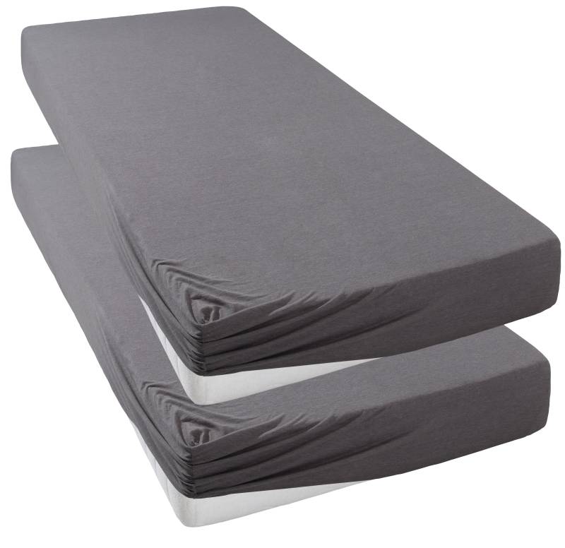 my home Spannbettlaken "Strawberry in Gr. 90x200, 140x200 oder 180x200 cm" für Matratzen bis 18cm Höhe, Spannbetttuch, Baumwollmischung von My Home