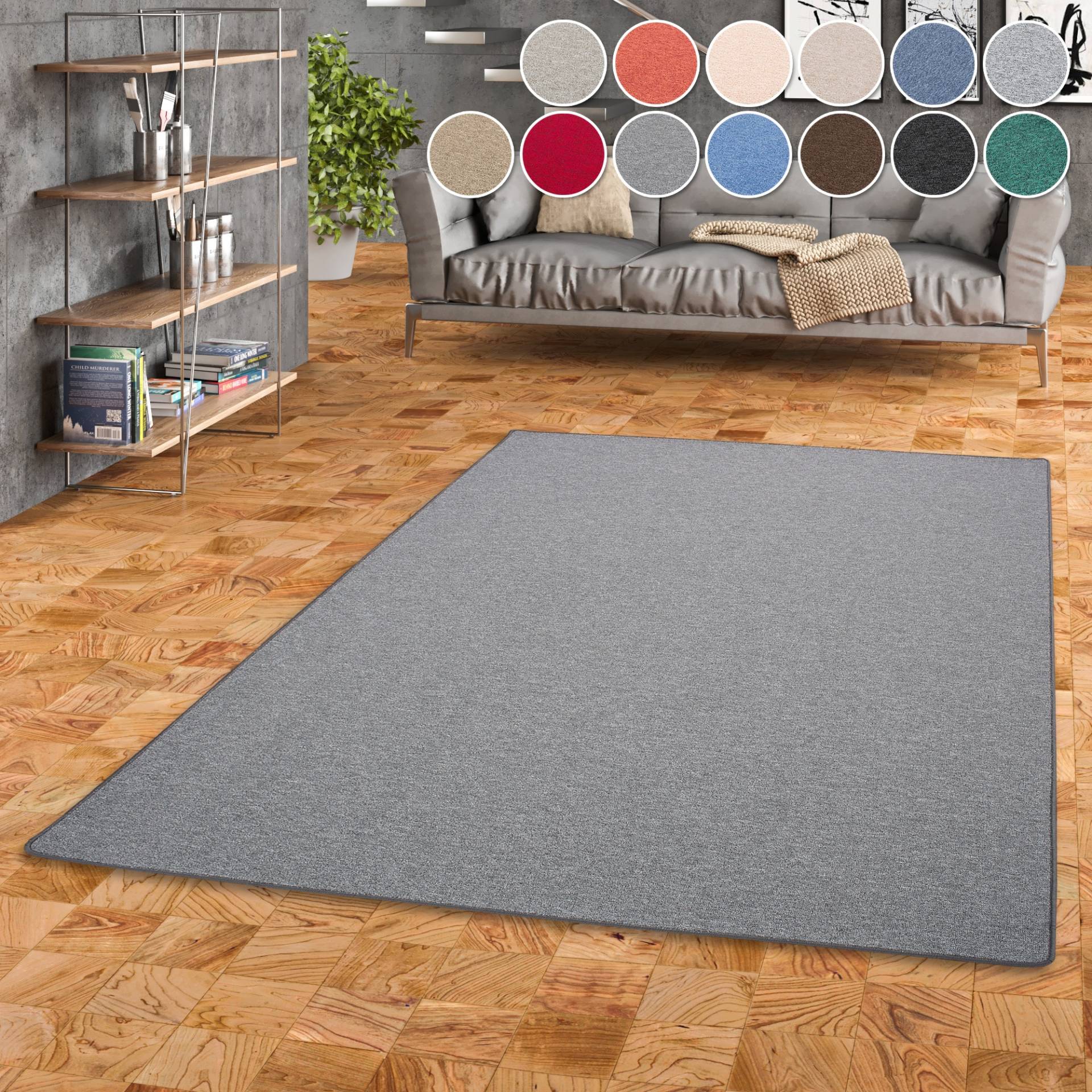 my home Teppich "Fortis, Schlinge, Made in Netherlands" rechteckig 5 mm Höhe Uni Farben, gekettelt, auch als Läufer, strapazierfähig, Wohnzimmer von My Home