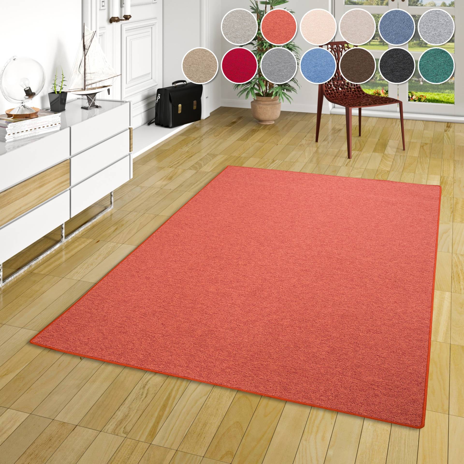 my home Teppich "Fortis, Schlinge, Made in Netherlands" rechteckig 5 mm Höhe Uni Farben, gekettelt, auch als Läufer, strapazierfähig, Wohnzimmer von My Home