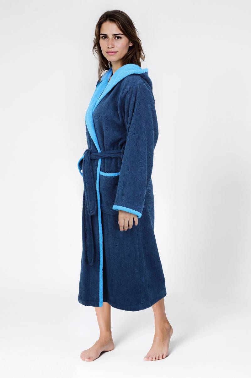 my home Unisex-Bademantel "Condes, ideal für Sauna & Spa, Hotelbademantel, Morgenmantel" 1 Stk. tlg., Damen und Herren Bademantel, Doubleface Optik, XS-3XL von My Home