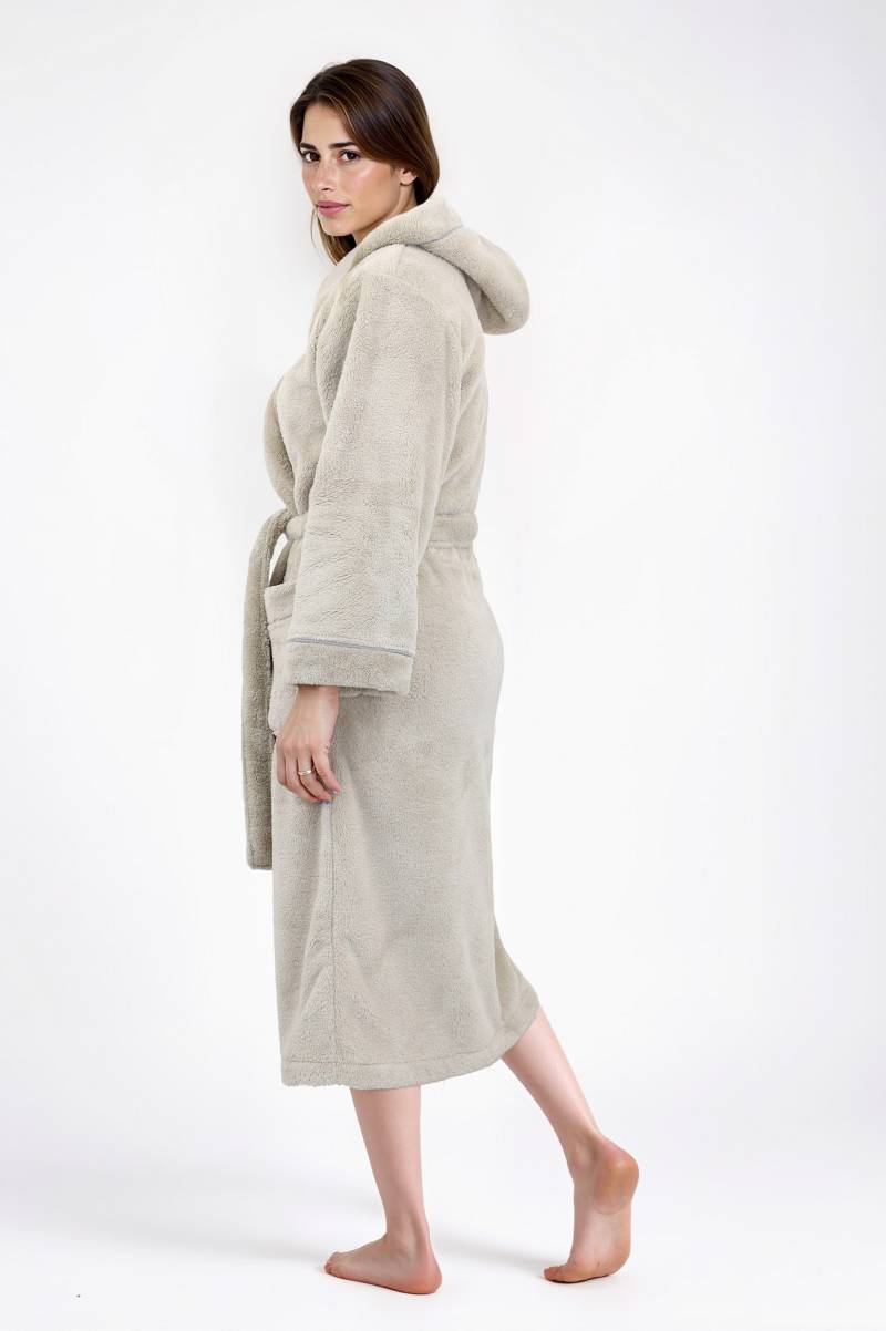 my home Unisex-Bademantel "Lillou, ideal für Sauna & Spa, Hotelbademantel, Morgenmantel" 1 Stk. tlg., kuschelig weicher Fleece, plüsch, für Damen und Herren, XS-3XL von My Home