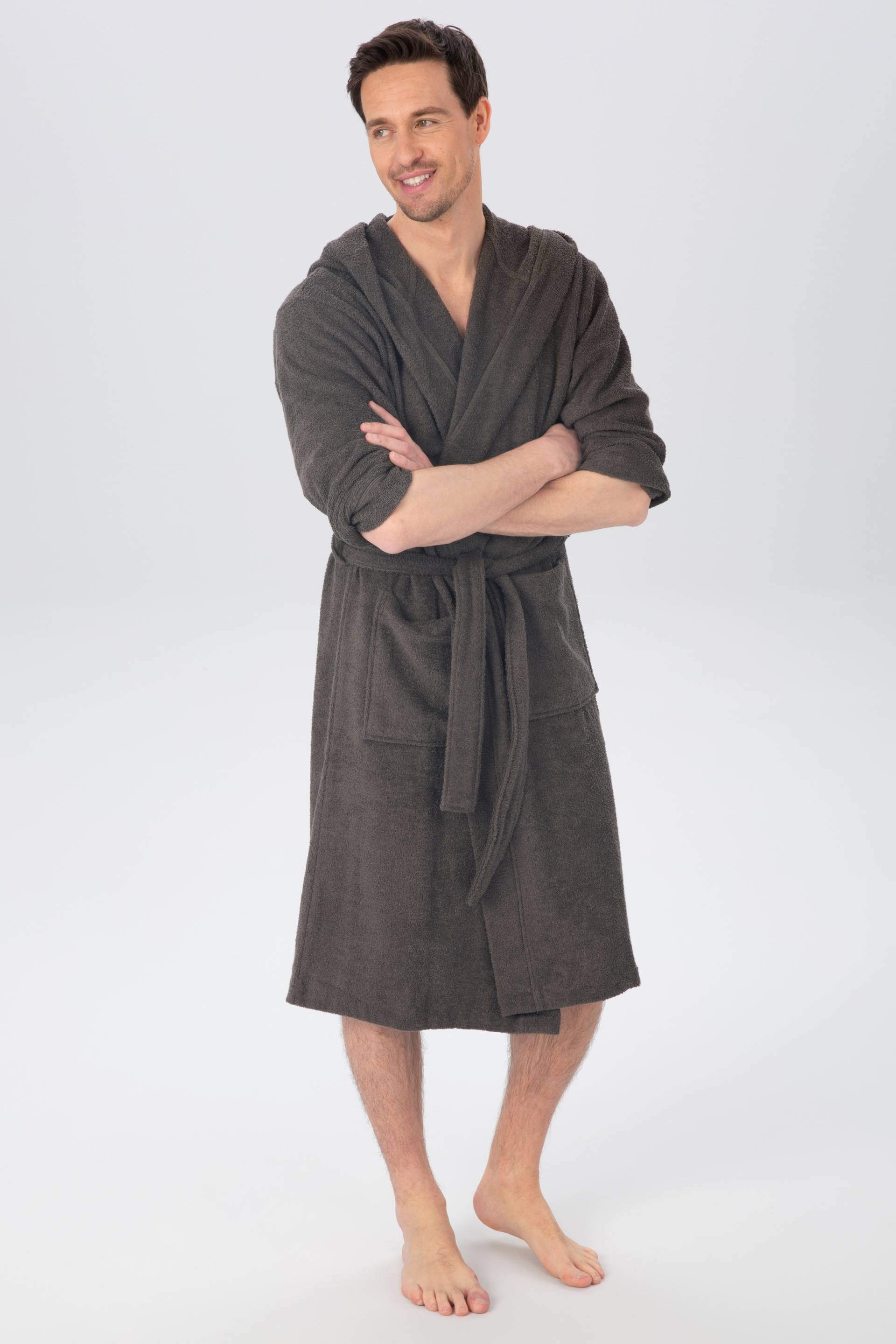 my home Unisex-Bademantel "Sanremo, ideal für Sauna & Spa, Hotelbademantel, Morgenmantel" 1 Stk. tlg., mit Taschen, Damen & Herren Bademäntel, S-3XL von My Home