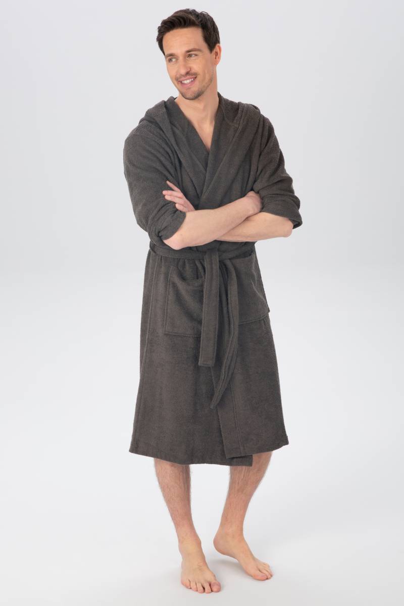 my home Unisex-Bademantel "Sanremo, ideal für Sauna & Spa, Hotelbademantel, Morgenmantel" 1 Stk. tlg., mit Taschen, Damen & Herren Bademäntel, S-3XL von My Home