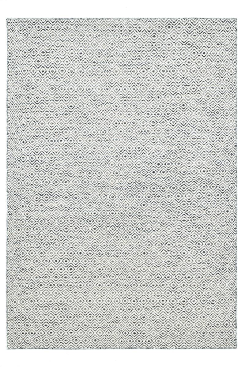 my home Wollteppich "Daoulas" rechteckig 10 mm Höhe Handweb Teppich, reine Wolle, modernes Rauten Muster, Scandi Design von My Home