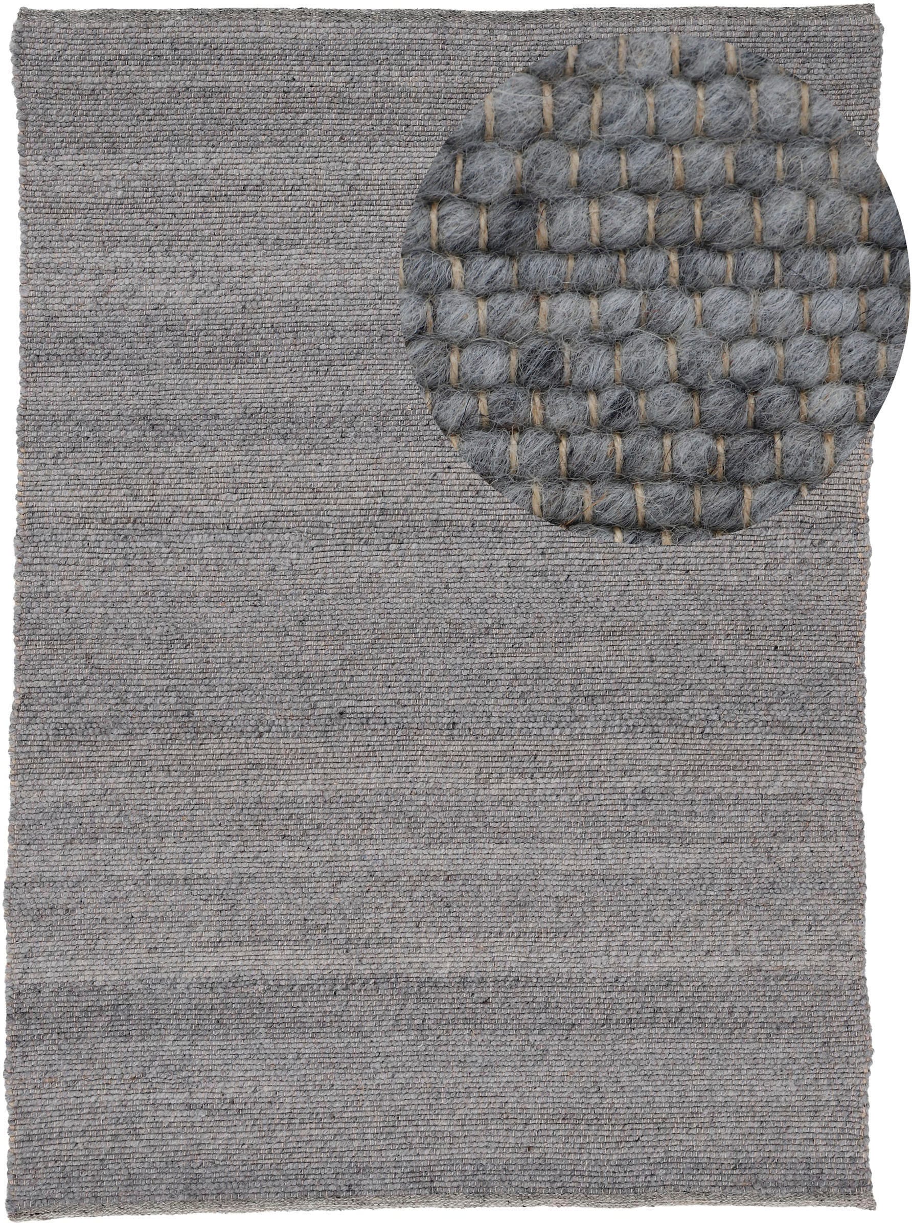 OTTO home Wollteppich "Passau Handwebteppich" rechteckig 10 mm Höhe Naturfaser, Wolle, handgewebter Wendeteppich, Schlafzimmer, Wohnzimmer von Otto Home