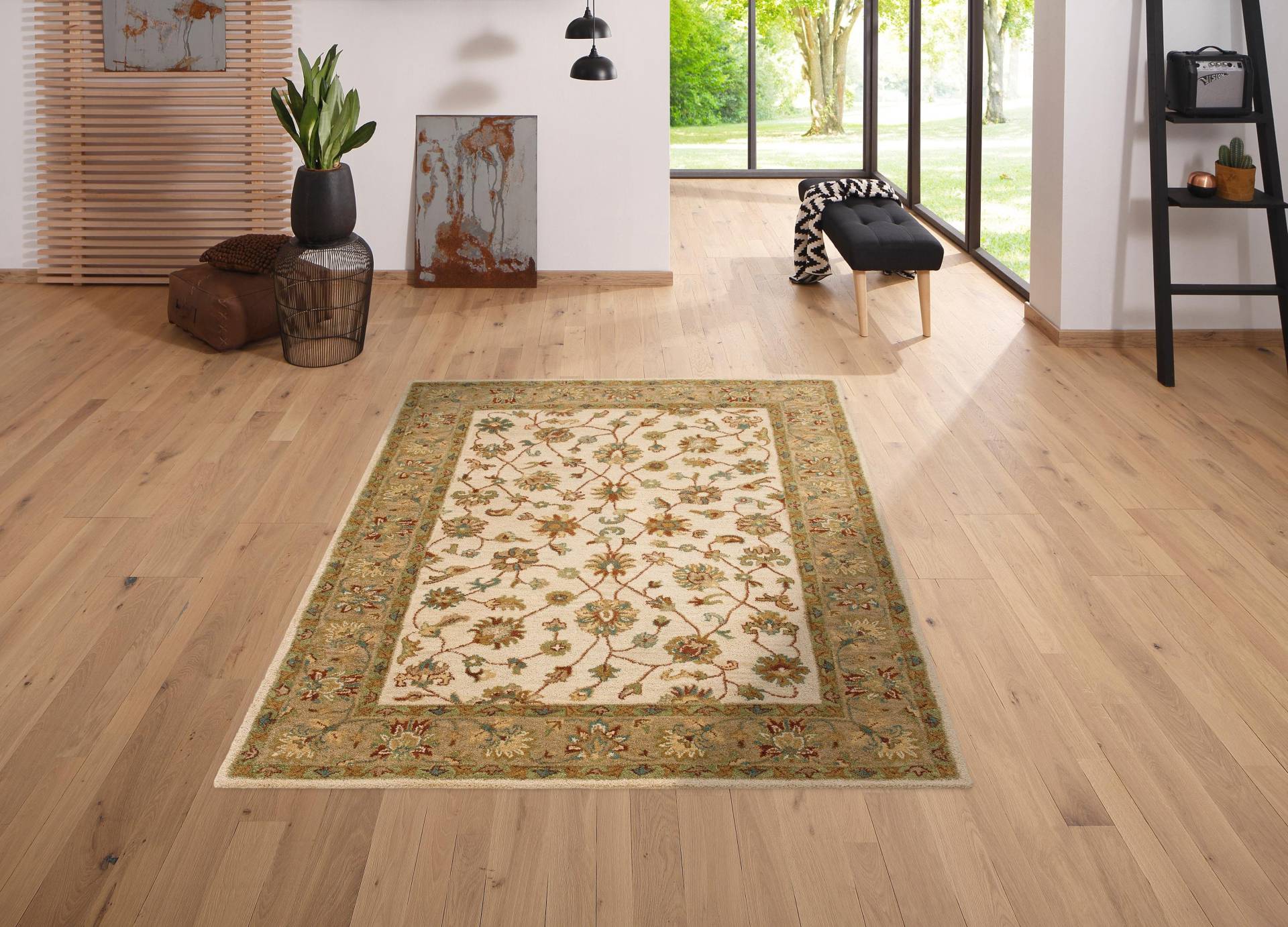 my home Wollteppich "Sahil" rechteckig 14 mm Höhe reine Wolle, Orient-Optik, mit Bordüre, auch als Läufer von My Home