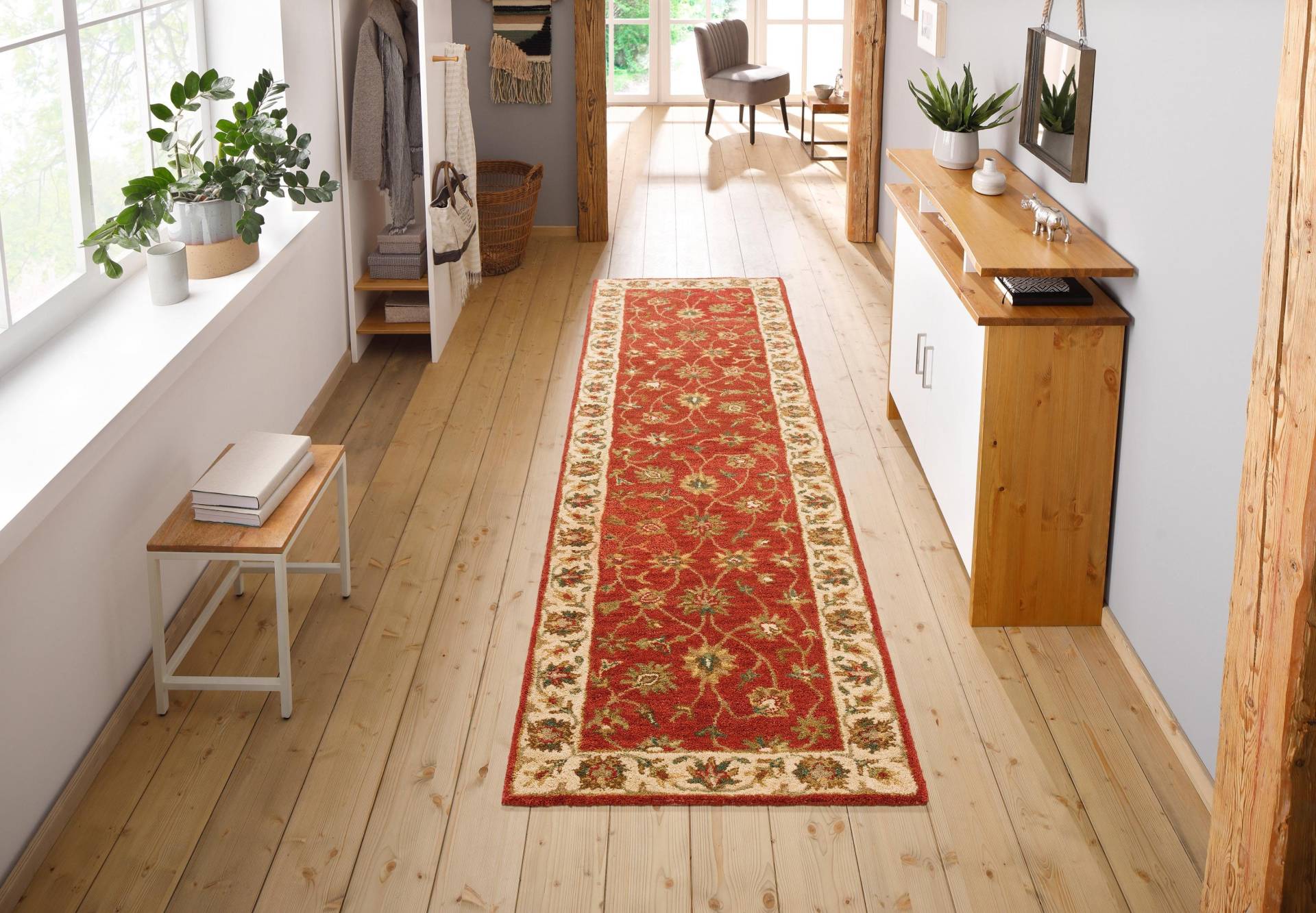 my home Wollteppich "Sahil" rechteckig 14 mm Höhe reine Wolle, Orient-Optik, mit Bordüre, auch als Läufer von My Home