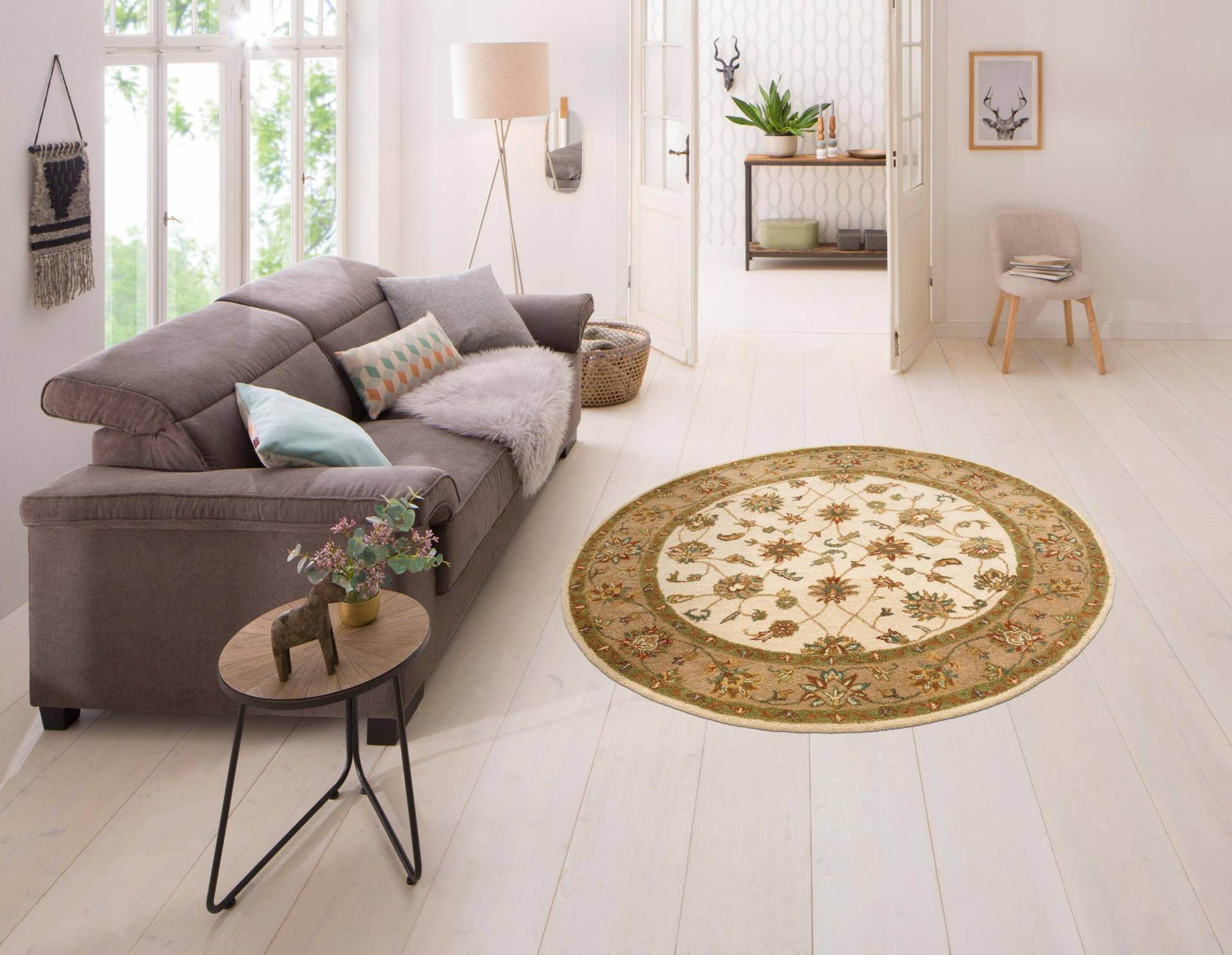 my home Wollteppich "Sahil" rund 14 mm Höhe reine Wolle, Orient-Optik, ideal im Wohnzimmer & Schlafzimmer von My Home