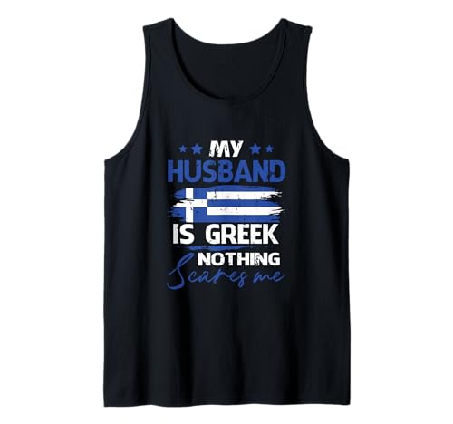 Damen Flagge My Husband is Greek Nothing Scares Me Griechische Flagge Tank Top Damen Flagge My Husband is Greek Nothing Scares Me Griechische Flagge Tank Top von My Husband Is Greek Nothing Scares Me Greek Flag