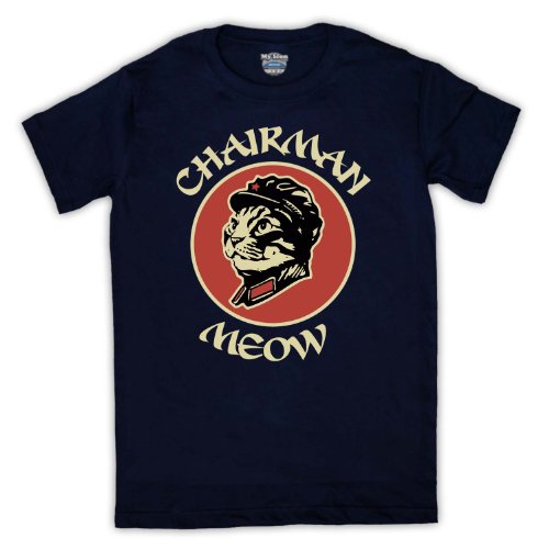 Chairman Meow Cat Herren T-Shirt, Ultramarinblau, 2XL von My Icon Art & Clothing