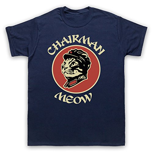 Chairman Meow Cat Herren T-Shirt, Ultramarinblau, Large von My Icon Art & Clothing