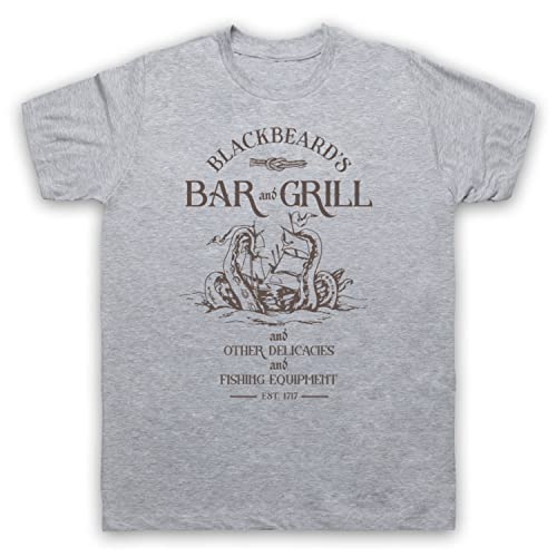 Flag Mean Death OFMD Blackbeard's Bar and Grill Herren T-Shirt, Grau, Medium von My Icon Art & Clothing