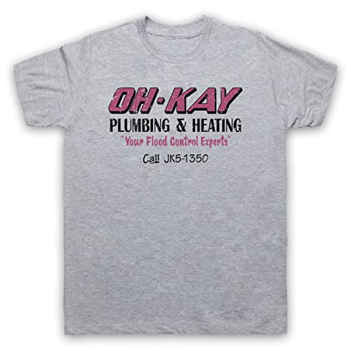 Home Oh-Kay Plumbing and Heating Marv Harry Van Logo Herren T-Shirt, Grau, Medium von My Icon Art & Clothing