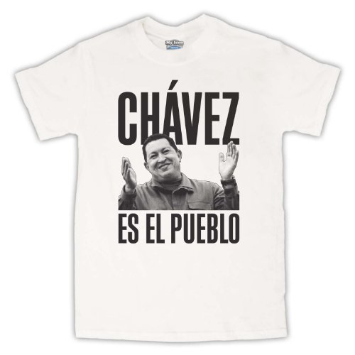 Hugo Chavez Es EL Pueblo Herren T-Shirt, Weis, Small von My Icon Art & Clothing