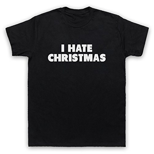 I Hate Christmas Funny Anti Xmas Slogan Herren T-Shirt, Schwarz, Small von My Icon Art & Clothing