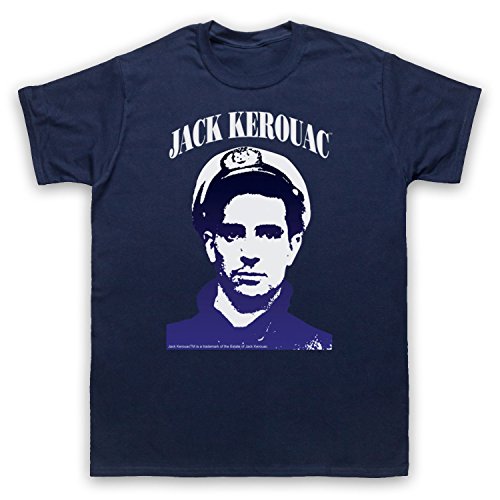 Jack Kerouac On The Road 1 Herren T-Shirt, Ultramarinblau, Medium von My Icon Art & Clothing