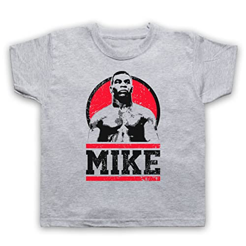 Mike Iron Mike Dynamite Kid Tyson Tribute Kinder T-Shirt, Grau, 12-13 Jahren von My Icon Art & Clothing