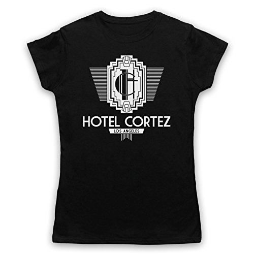 My Icon Art & Clothing American Horror Story Hotel Cortez Damen T-Shirt, Schwarz, Large von My Icon Art & Clothing