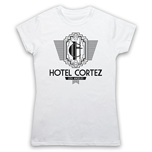 My Icon Art & Clothing American Horror Story Hotel Cortez Damen T-Shirt, Weiß, Large von My Icon Art & Clothing