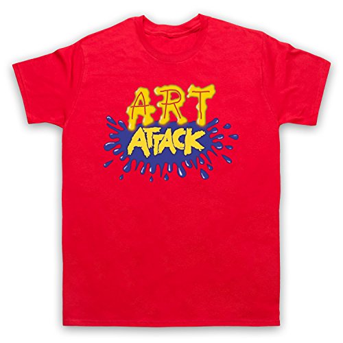 My Icon Art & Clothing Art Attack Kids TV Logo Buchanon Costume Herren T-Shirt, Rot, Small von My Icon Art & Clothing