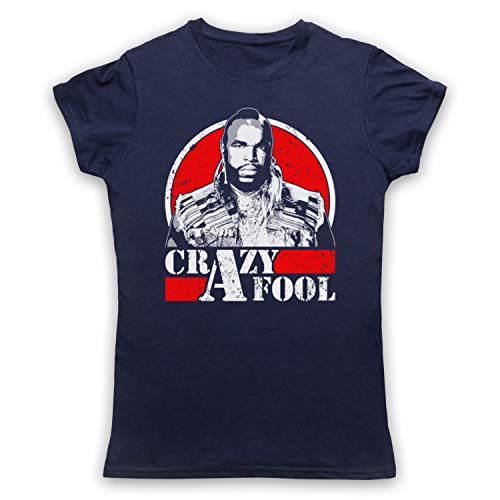 My Icon Art & Clothing BA Baracus Crazy Fool Team Action TV Damen T-Shirt, Ultramarinblau, Large von My Icon Art & Clothing