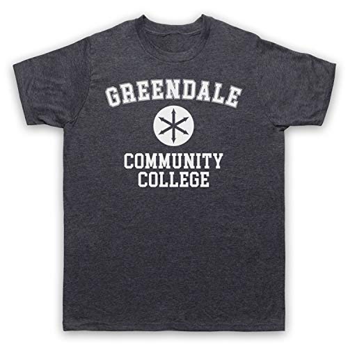 My Icon Art & Clothing Community Greendale Community College Herren T-Shirt, Jahrgang Schiefer, Small von My Icon Art & Clothing