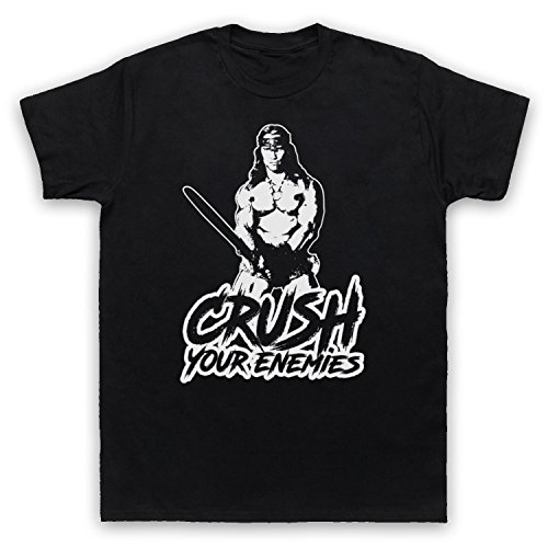 My Icon Art & Clothing Conan Barb Crush Your Enemies Action Film Hero Herren T-Shirt, Schwarz, XL von My Icon Art & Clothing