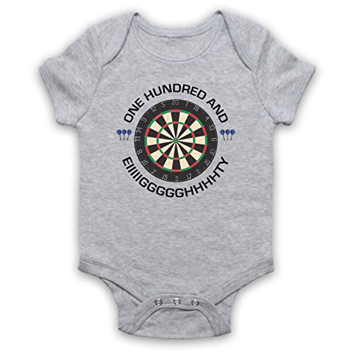 My Icon Art & Clothing Darts Dartboard One Hundred and Eighty Eiiiigggghhhhhty Babystrampler, Grau, 18-24 Monate My Icon Art & Clothing Darts Dartboard One Hundred and Eighty Eiiiigggghhhhhty Babystrampler, Grau, 18-24 Monate von My Icon Art & Clothing