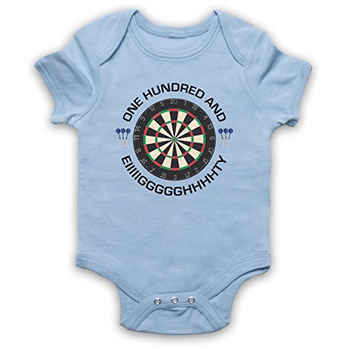 My Icon Art & Clothing Darts Dartboard One Hundred and Eighty Eiiiigggghhhhhty Babystrampler, Hellblau, 6-12 Monate My Icon Art & Clothing Darts Dartboard One Hundred and Eighty Eiiiigggghhhhhty Babystrampler, Hellblau, 6-12 Monate von My Icon Art & Clothing