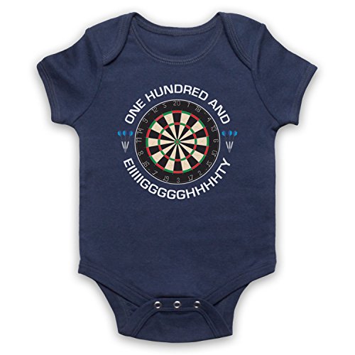 My Icon Art & Clothing Darts Dartboard One Hundred and Eighty Eiiiigggghhhhhty Babystrampler, Ultramarinblau, 12-18 Monate von My Icon Art & Clothing