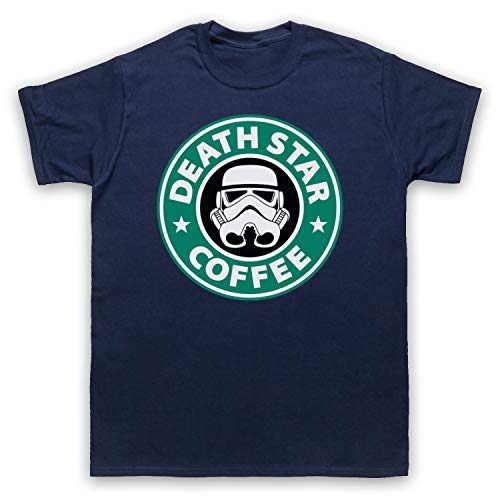 My Icon Art & Clothing Death Star Coffee Stormtrooper Parody Sci Fi Film Herren T-Shirt, Ultramarinblau, XL von My Icon Art & Clothing