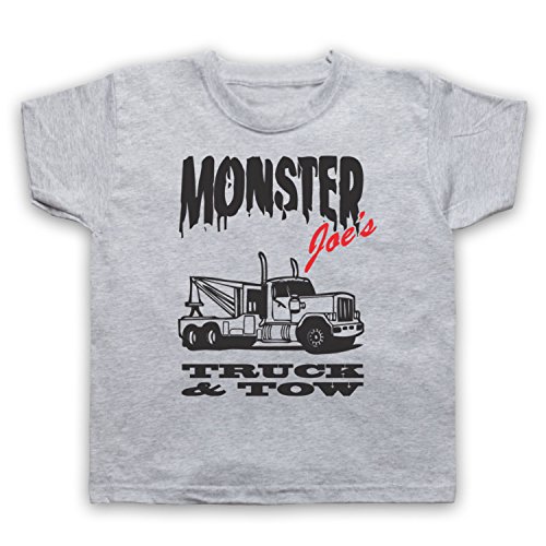 My Icon Art & Clothing Fiction Monster Joe's Truck N Tow Quentin Film Kinder T-Shirt, Grau, 5-6 Jahren von My Icon Art & Clothing