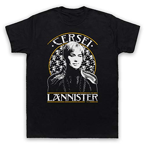 My Icon Art & Clothing GOT Thrones Cersei Lannister Tribute Fantasy Novel TV Herren T-Shirt, Schwarz, XL von My Icon Art & Clothing