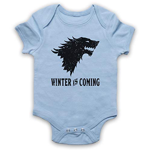My Icon Art & Clothing GOT Thrones Stark Wolf Head Sigil Winter is Coming Babystrampler, Hellblau, 0-3 Monate My Icon Art & Clothing GOT Thrones Stark Wolf Head Sigil Winter is Coming Babystrampler, Hellblau, 0-3 Monate von My Icon Art & Clothing
