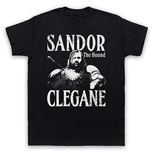 My Icon Art & Clothing GOT Thrones The Hound Sandor Clegane Tribute Fantasy Novel TV Herren T-Shirt, Schwarz, Large von My Icon Art & Clothing