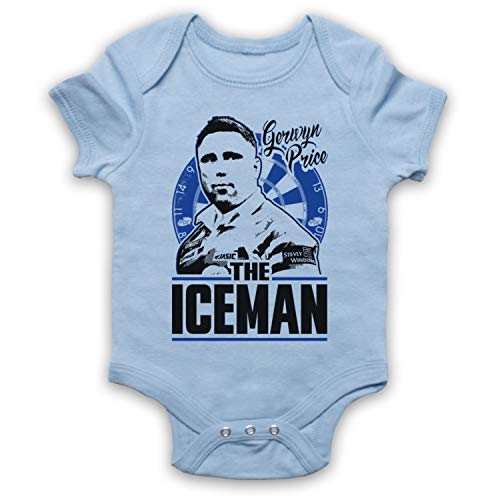 My Icon Art & Clothing Gerwyn Price The Iceman Darts Tribute Welsh Player Babystrampler, Hellblau, 3-6 Monate von My Icon Art & Clothing