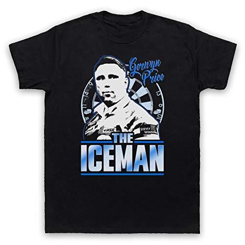 My Icon Art & Clothing Gerwyn Price The Iceman Darts Tribute Welsh Player Herren T-Shirt, Schwarz, 2XL von My Icon Art & Clothing