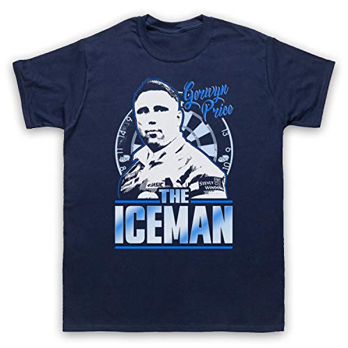 My Icon Art & Clothing Gerwyn Price The Iceman Darts Tribute Welsh Player Herren T-Shirt, Ultramarinblau, 2XL von My Icon Art & Clothing