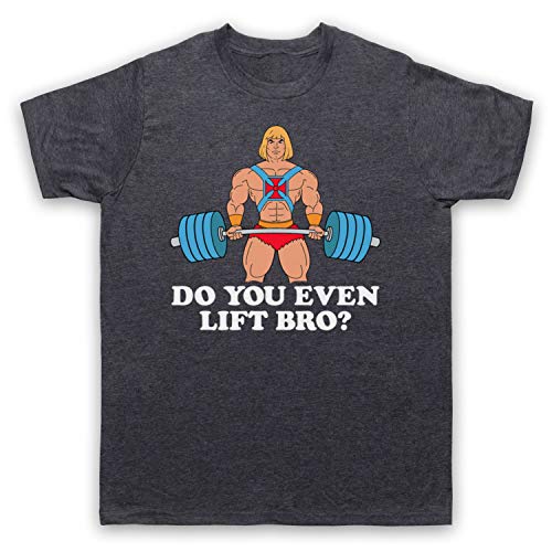 My Icon Art & Clothing He-Man Do You Even Lift Bro? Gym Parody Bodybuilding Workout Herren T-Shirt, Jahrgang Schiefer, Medium von My Icon Art & Clothing