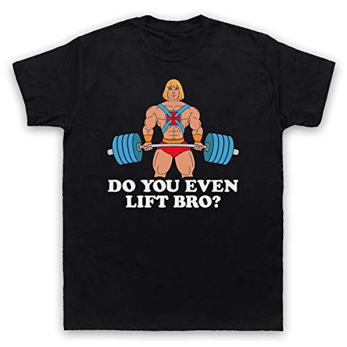 My Icon Art & Clothing He-Man Do You Even Lift Bro? Gym Parody Bodybuilding Workout Herren T-Shirt, Schwarz, 2XL von My Icon Art & Clothing