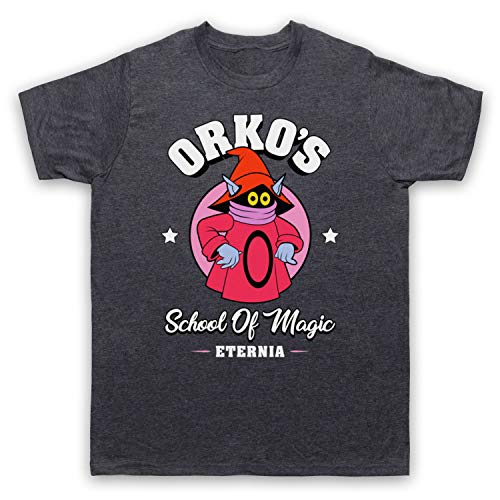 My Icon Art & Clothing He-Man Orko's School of Magic Eternia Parody Cartoon TV Trollan Herren T-Shirt, Jahrgang Schiefer, XL von My Icon Art & Clothing