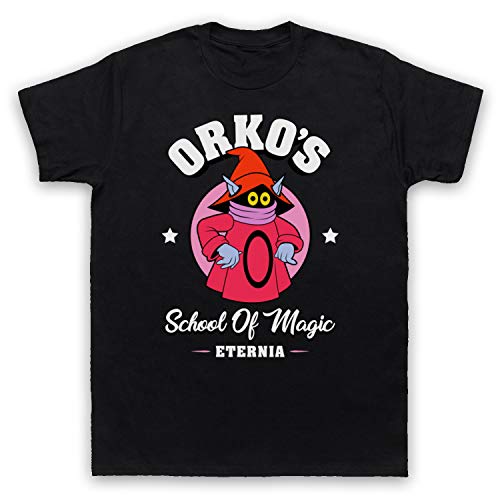 My Icon Art & Clothing He-Man Orko's School of Magic Eternia Parody Cartoon TV Trollan Herren T-Shirt, Schwarz, Medium von My Icon Art & Clothing