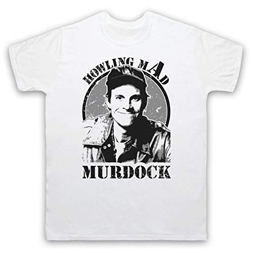 My Icon Art & Clothing Howling Mad Murdock Team Action TV Herren T-Shirt, Weiß, XL von My Icon Art & Clothing