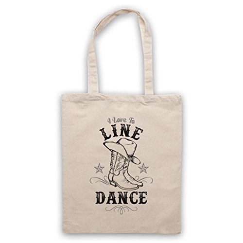 My Icon Art & Clothing I Love To Line Dance Country Barn Dance Umhangetaschen, Naturlich von My Icon Art & Clothing