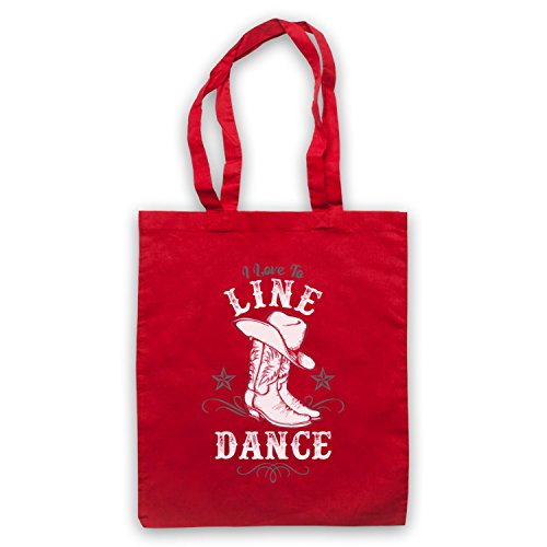 My Icon Art & Clothing I Love To Line Dance Country Barn Dance Umhangetaschen, Rot von My Icon Art & Clothing