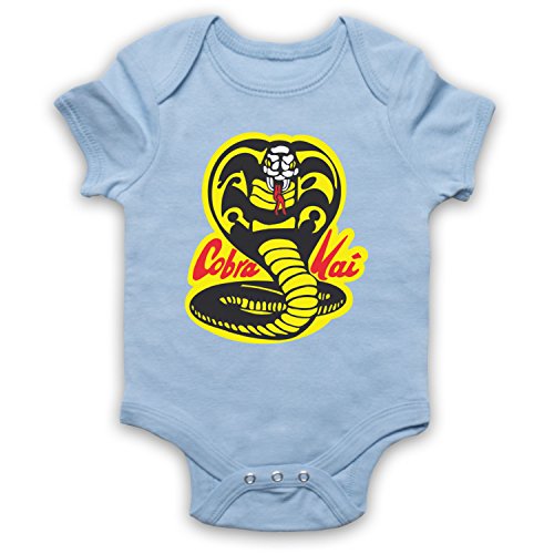 My Icon Art & Clothing Karate Cobra Kai Dojo Logo Sports Film Babystrampler, Hellblau, 0-3 Monate von My Icon Art & Clothing