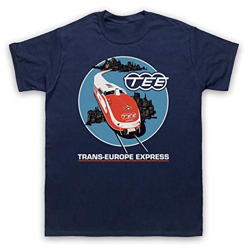 My Icon Art & Clothing Kraft Krautrock Trans-Europe Express Train Herren T-Shirt, Ultramarinblau, Large von My Icon Art & Clothing