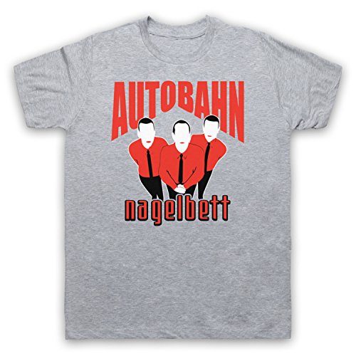 My Icon Art & Clothing Lebowski Autobahn Nagelbett Comedy Film Herren T-Shirt, Grau, Large von My Icon Art & Clothing