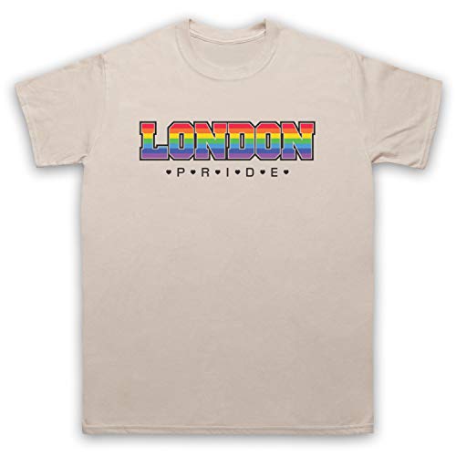 My Icon Art & Clothing London Pride LGBT Festival Gay Pride March Herren T-Shirt, Beige, Large von My Icon Art & Clothing